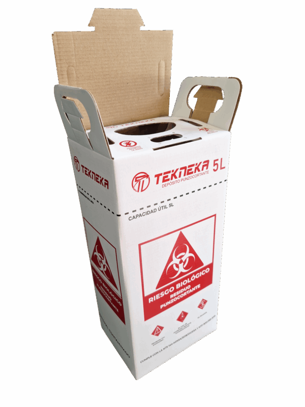 Deposito punzocortante 5 Lt. blanco - Imagen 3