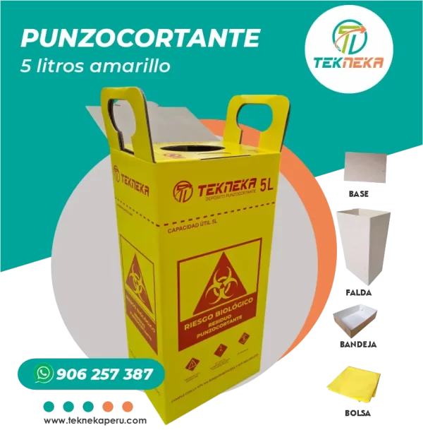 Punzocortante de 5 litros amarillo